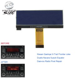 Écran LCD pour Nissan Qashqai Juke Suzuki Dualis X Trail écran stéréo voiture pixel réparation Daewoo Radio SEULEMENT