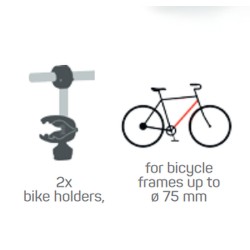 Uebler P22 S - Porte-vélos BASCULANT à 90° -  pour 2 vélos électriques ou classiques