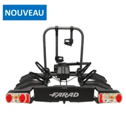 Porte-vélos 2 vélos sur attelage pliable et compact, FARAD Susa 2