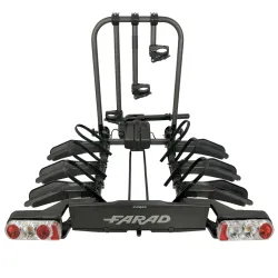 Porte-vélos 3 vélos sur attelage pliable et compact, FARAD Susa 3