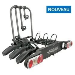 Porte-vélos 3 vélos sur attelage pliable et compact, FARAD Susa 3