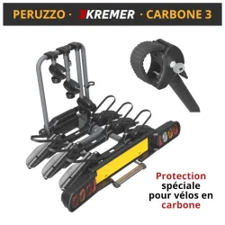 Porte-vélos pour 3 vélos ( 2 électriques possible). Protection carbone