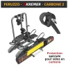 Porte-vélos avec protection carbone pour 2 vélos (idéal électriques)