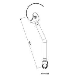 Bras de fixation à sangle (protection carbone) - 2ème vélo - pour 708W