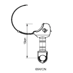 Bras de fixation à sangle (protection carbone) - 1er vélo - pour 708W