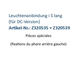 Pièces spéciales - fixations phare arrière gauche + couvercle