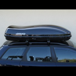 Farad Marlin 680 Litres noir billant, beau coffre de toit, excellent rapport qualité-prix - idéal skis