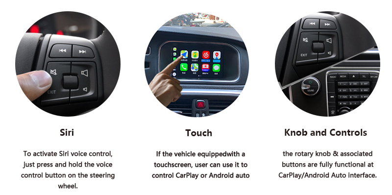 Décodeur de voiture sans fil Apple Carplay Android Auto, boîtier AI,  mirrorlink, pour Volvo XC60 XC70 S60 S80 V60 V70 V40 (2011 – 2019)